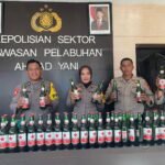 Puluhan Botol Bir Ilegal Diamankan, Polsek Kawasan Pelabuhan A. Yani Perketat Pengawasan Kapal Masuk