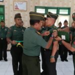 Kodim 0112/Sabang Gelar Acara Korps Raport Pelepasan Dua Personel Lulusan Secapa AD yang Pindah Satuan