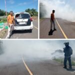 Asap Tebal dari TPA Lorulung Sebabkan Kecelakaan di Jalan Trans Yamdena: Warga Luka, Mobil Ringsek