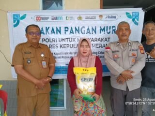 Polres Kepulauan Meranti Bersama Bulog Kembali Salurkan 15 Ton Beras SPHP Lewat Gerakan Pangan Murah Didistribusikan Sejumblah Kecamatan