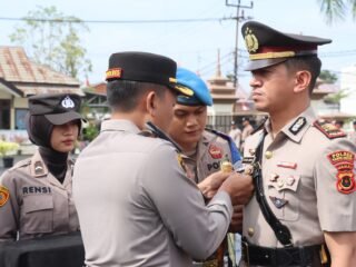 Kapolres Tanjab barat Pimpin Sertijab Kasat Lantas dan Kapolsek Tungkal Ilir