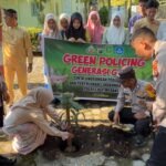 Polres Kepulauan Meranti, Dan Kades Mekong Ikut Sosialisasikan Program Green Policing di Dua Sekolah
