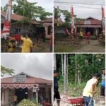 Pemdes Binaka Pasang Bendera Merah Putih Sambut HUT RI ke-80