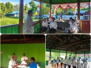 KPPS TPS 01 Nengke Distrik Pantai Timur Bagian Barat Di Lantik Dalam Pelaksanaan PSU Pasca Rekomendasi Bawaslu Sarmi.