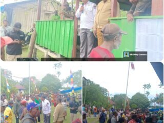 TPS 01 Kampung Nengke Distrik Pantai Timur Bagian Barat Kabupaten Sarmi Melakukan Pencoblosan Pasca Rekomendasi Bawaslu Sarmi Dalam PSU Pilkada Provinsi Papua 2025.