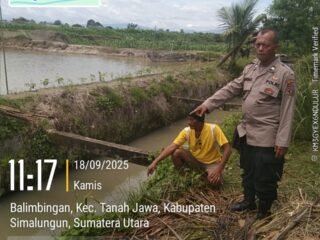 Polsek Tanah Jawa Bertindak Cepat Tangani Penemuan Mayat di Irigasi Simalungun