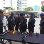 Brimob Polda Metro Jaya Gelar Apel Kesiapsiagaan Pelayanan Aksi Unras Satu Tahun Kabinet Merah Putih