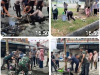 Polres Kepulauan Meranti Gelar Kurve Bersama Polsek linisektor Tampil Dalam Gerakan Indonesia Asri.