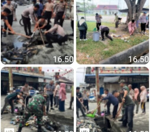 Polres Kepulauan Meranti Gelar Kurve Bersama Polsek linisektor Tampil Dalam Gerakan Indonesia Asri.