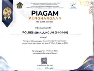Polres Simalungun Borong Tiga Penghargaan di KPPN Pematangsiantar, Bukti Pengelolaan Anggaran Makin Profesional