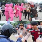 Polda Metro Jaya “Indahnya Berbagi”: Polres Tangsel dan Bhayangkari Tebar Takjil untuk Pengguna Jalan di Indomilk Arena