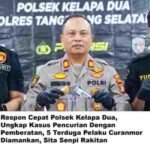 Respon Cepat Polsek Kelapa Dua Polres Tangsel , Bekuk Lima Pelaku Curanmor Dalam Hitungan Jam, Senpi Rakitan Turut Disita