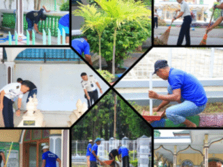 Jelang Ramadan, Masjid Dekat SAE Paswangi Jadi Sasaran Aksi Bersih-bersih Warga Binaan