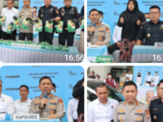 Polres Metro Tangerang Kota Bongkar 25 Kg Sabu Jaringan Internasional, Diselundupkan Pakai Alphard