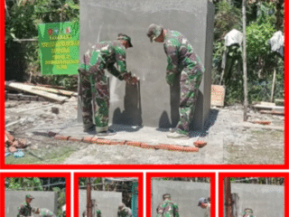 Satgas TMMD ke 127 Kodim 0116 Nagan Raya kebut Pembutan Bak penampungan Air bersih