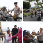 Berkah Ramadan, Polres Halsel Bersama Bhayangkari Bagikan Takjil Untuk Masyarakat