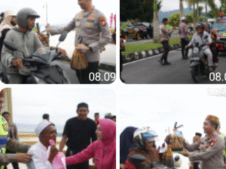 Berkah Ramadan, Polres Halsel Bersama Bhayangkari Bagikan Takjil Untuk Masyarakat