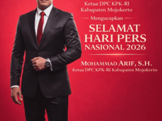 Ketua DPC KPK-RI Mojokerto Ucapkan Selamat Hari Pers Nasional 2026, Dorong Pers Jadi Penggerak Mojokerto Maju Adil dan Makmur