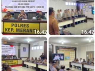 Polres kepulauan Meranti Bersama Lintas Sektor Gelar Zoom Kesiapan Operasi Ketupat Sambut Idul Fitri 1447 H.