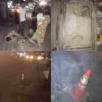 Penutup Coran Kabel Optik Telkomsel Abaikan Keselamatan, Sepedae Motor Warga Terjungkal.