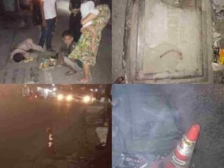 Penutup Coran Kabel Optik Telkomsel Abaikan Keselamatan, Sepedae Motor Warga Terjungkal.