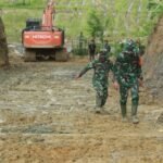 Dandim 0116 Nagan Raya Tinjau langsung pembangunan fisik pembuatan Jalan Baru