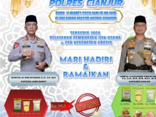 Polres Cianjur Gelar Gerakan Pangan Murah di Bulan Ramadhan, Bantu Warga Dapatkan Sembako Harga di Bawah Pasar