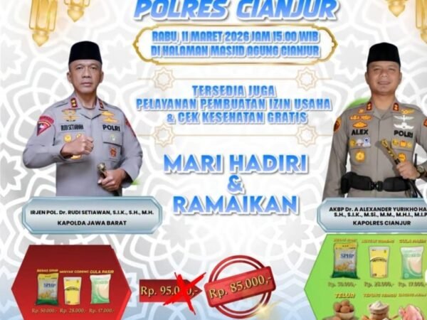 Polres Cianjur Gelar Gerakan Pangan Murah di Bulan Ramadhan, Bantu Warga Dapatkan Sembako Harga di Bawah Pasar