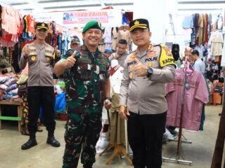 Jelang Idul Fitri, Kapolres Bengkulu Utara  Bersama Dandim 0423/BU Sambang Pasar, Pastikan Keamanan dan Stabilitas Harga