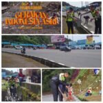 Polres Cianjur Laksanakan Gerakan Indonesia ASRI di Kawasan Puncak Pass