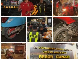 Ciptakan Rasa Nyaman Pengendara di Jalan, Polres Cianjur Gelar Operasi Gabungan Penertiban Knalpot Brong