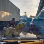 Pelabuhan penyeberangan Bakauheni padat kendaraan arus balik mudik lebaran kepelabuhan Merak Banten
