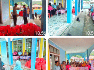 Polsek Bacan barat bersama bhayangkari dan PT IMM gelar Bakti Sosial Ramadhan untuk masyarakat desa yaba dan geti baru