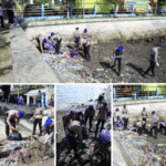 Wujudkan Kepedulian Lingkungan, Personel Polairud Gelar Aksi Bersih di Pelabuhan Feri Sofifi