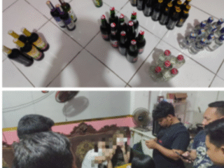 Polres Gresik Amankan 16 Orang dan Puluhan Botol Miras di Cerme, Respons Aduan “Cak Rama"