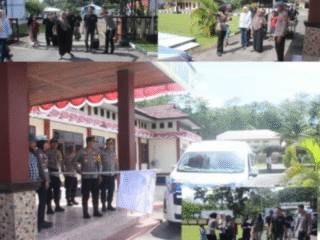 Pelepasan masyarakat Mudik Balik Gratis presisi 2026 Dipimpin Kapolres Halteng