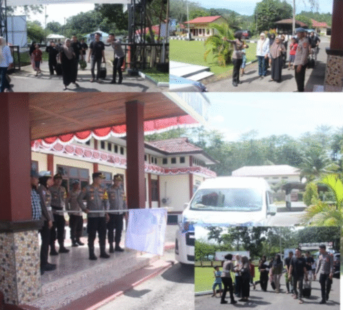 Pelepasan masyarakat Mudik Balik Gratis presisi 2026 Dipimpin Kapolres Halteng