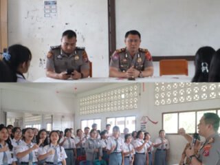 *Polres Nias Selatan Sosialisasikan Penerimaan Polri 2026, Siswa Siswi SMA Swasta Katholik Bintang Laut Teluk Dalam Antusias*