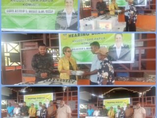 Peduli Pendidikan, Lidya Astrid S Meset, S.IP, MIDP Anggota DPRP Provinsi Papua Kursi Pengangkatan Otsus Komisi II Salurkan Bantuan Perlengkapan Pendidikan Sekolah Dasar Kampung Bora-Bora Distrik Tor Atas Kabupaten Sarmi.