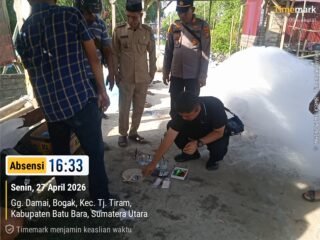 Lagi lagi..Polres Batubara melalui kasat narkoba bersama Kapolsek Talawi dan kepala desa indrayaman gempur sarang narkoba di indrayaman 