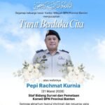 Kanwil BPN Banten Sampaikan Duka Cita atas Wafatnya Pegawai Bidang Survei dan Pemetaan
