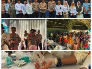 Kapolres Cianjur Dampingi Kapolda Jawa Barat Dalam Kegiatan Bakti Sosial di Mapolsek Takokak