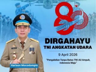 Kanwil BPN Banten Ucapkan Dirgahayu Ke 80 TNI AU , Tegaskan Sinergi Untuk NKRI