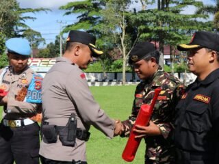 Polres Lampung Barat Gelar Apel Sabuk Kamtibmas, Wujudkan Situasi Aman dan Kondusif