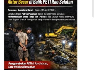 Tambang Emas Ilegal Diduga Dibekingi, Polres Pasaman Mulai Usut Aktor Besar di Balik PETI Rao Selatan