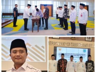 Walikota Benyamin Lantik 6 Kadis Lingkungan Pemkot Tangsel,Kadispora H Mukroni Optimis Tangsel Juara Umum Porprov