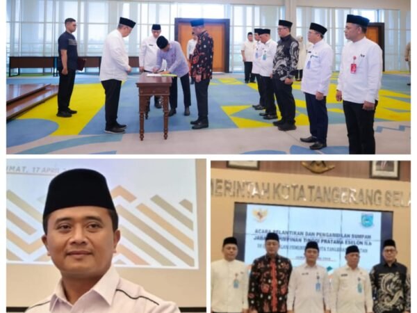 Walikota Benyamin Lantik 6 Kadis Lingkungan Pemkot Tangsel,Kadispora H Mukroni Optimis Tangsel Juara Umum Porprov