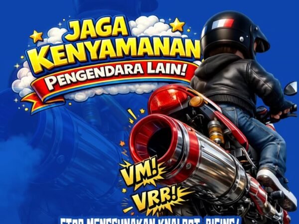 Ciptakan Jalan Raya Nyaman, Satlantas Polres Cianjur Tegaskan Larangan Knalpot Tidak Standar ( Brong )