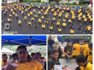 Jaga Kesehatan dan Bangun Semangat Serta Kekompakan, Polres Cianjur Gelar Kegiatan Olahraga Rutin