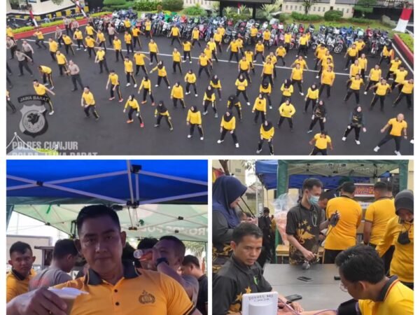 Jaga Kesehatan dan Bangun Semangat Serta Kekompakan, Polres Cianjur Gelar Kegiatan Olahraga Rutin